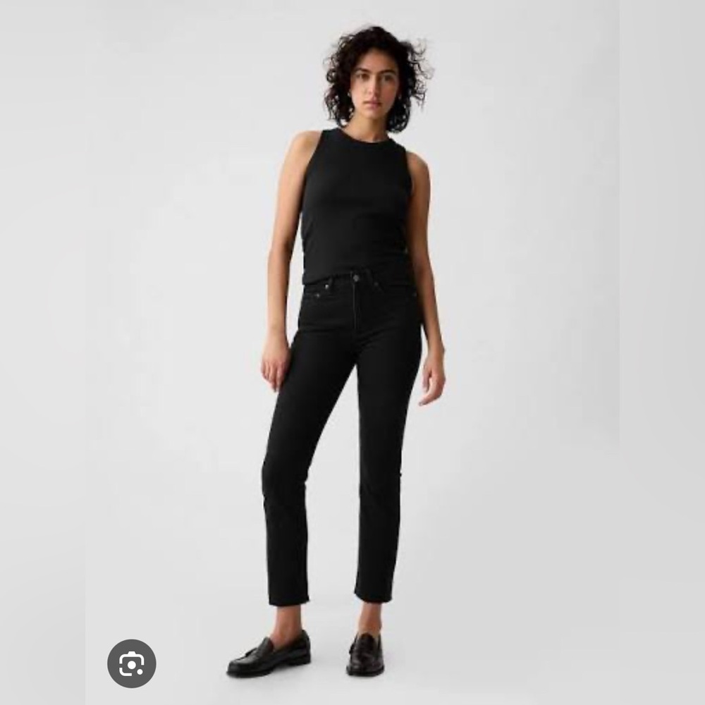 GAP Vintage Slim Mid Rise Black Denim Jeans Size 27